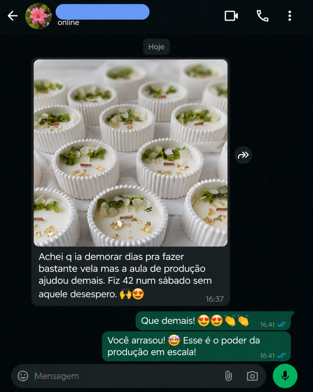 Depoimento de aluna